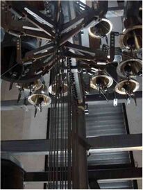 Klokkespillet i Bærum rådhus, levert av Olsen Nauen i 1974, utvidet i 2009. Foto: Vegar Sandholt/Olsen Nauen