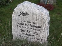 Gravminnet til ambassadør Knut Hedemann. Foto: Stig Rune Pedersen