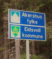Kommunegrensa mellom Eidsvoll og Nord-Odal. Snapshot av Julie Berg (2019).