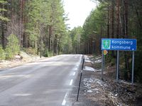 Kommunegrensa mot Flesberg på østsiden av Numedalslågen. Foto: Stig Rune Pedersen