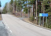 Kommunegrensa mellom Flesberg og Kongsberg på østsiden av Numedalslågen. Foto: Stig Rune Pedersen