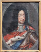 Kong Christian V i Moland kyrkje: "Pietate Et Justitia". (Ved fromskap og rettferd) Foto: Anders Kvåle Rue 2010.