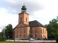 Kongsberg kirke har adresse Kirketorget 1. Foto: Stig Rune Pedersen