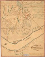 Kart over Kongsvinger Festning fra 1757.