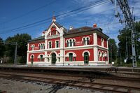 Kornsjø stasjon var også tollsted. Foto: Trond Strandsberg (2008).