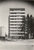 Advokatenes borettslag (Kringsjå aldershjem), arkitekter Krag & Selmer. Foto: Teigens Fotoatelier (1964–1965).