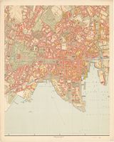 Kristiania, hele sentrum. Kartet kan brukes til å lage mindre utsnitt.