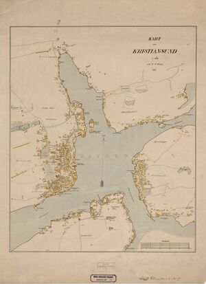 Kart over Kristiansund fra 1881