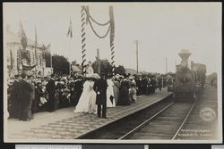 Ankomst til Hamar. Foto: Ukjent / Nasjonalbiblioteket