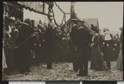 På Øyer stasjon. Foto: Ukjent / Nasjonalbiblioteket