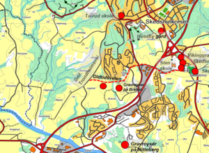 Kulturminnekart med oldtidsveien Skedsmo.PNG