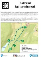 Tavle ved starten av stien