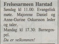Harstad Tidende 18. mai 1996. (Siste kunngjøring).