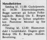 Kunngjøring i Harstad Tidende 4. desember 1976.