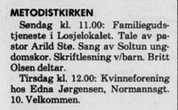 Kunngjøring i Harstad Tidende 28. oktober 1978.