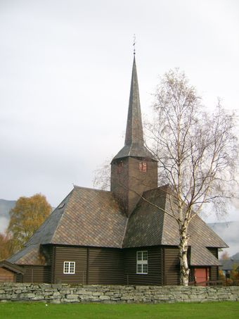 Kvam church, Nord-Fron, Norway (Rear).JPG