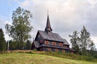 Hassvikvegen 17 A, Fjågesund kyrkje. Foto: Roy Olsen (2021).