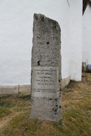 Kviteseid gamle kyrkjegard Peder Jørgen Cloumann.JPG