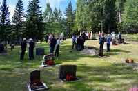 Lønnegrav. Gravplassvandring med gravminner som ledetråd og kjelde 24. august 2025. Fotograf Olav Jakob Tveit