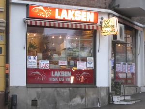 Laksen Fisk og Vilt spesialforretning Oslo 2014.jpg