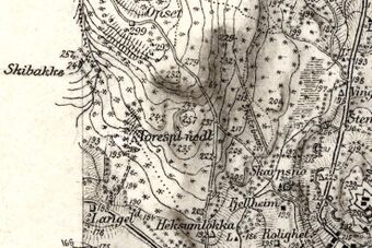 Langelandskøyen (Toresplass) Kongsvinger kommune kart 1918.jpg