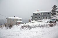 Villabebyggelse ved Furusetkrysset nordvest på Langhus. Foto: Leif-Harald Ruud (2018)