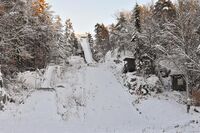 Hoppbakkene i Bjørndalen (Brattlibakken) ved Gopledalsveien. Foto: Roy Olsen (2016).