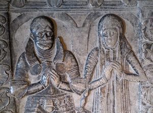 Lave Brahe og Gørvel Sparre (gravsten).JPG