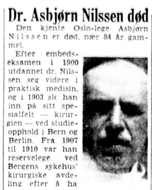 Lege Asbjørn Nilssen faksimile Aftenposten 1958.JPG