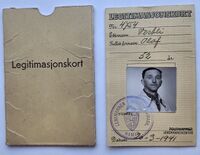 Legitimasjonskort - Olaf Vestli - 1941
