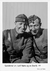 Speiderne Lt. Leif Bøhn og en ukjent fenrik.
