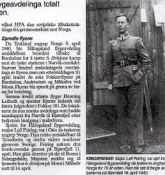 Leif Feiring krigsfange i Nord-Norge 1940.