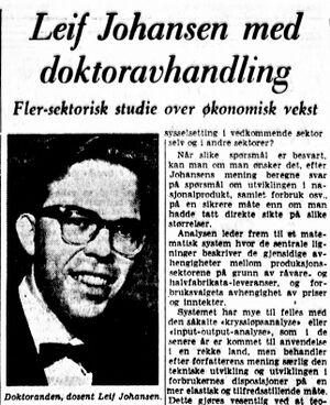 Leif Johansen faksimile Aftenposten 1961.JPG