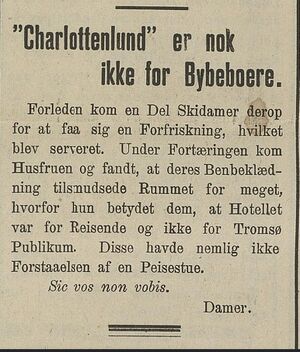 leserinnlegg om Charlottenlund
