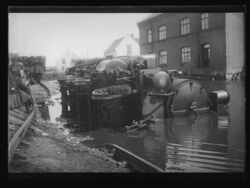 Lillestrømmen, Det væltede Lokomotiv 1916 - no-nb digifoto.