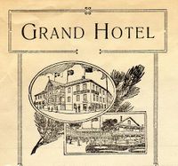 Logo for Grand Hotel på Kongsberg, brevhode fra 1914. Foto: Stig Rune Pedersen