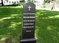 Gravminne for engelskfødte William Graham (1821-1909), Norges første lokfører. Foto: Stig Rune Pedersen