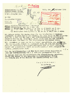 Kopi av det tyske brevet som ble sendt til Overbyggeledelsen 11. oktober 1944.