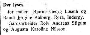 Lysing for to par i Nord-Trøndelag og Nordenfjeldsk Tidende 14.03.33.jpg