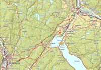 Kart som viser gårdens beliggenhet.