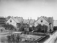 Møllergata skole i Oslo, oppført 1861, ark. Nordan.