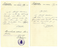 Vandels-, legeattest av 1924 fra Alstahaug