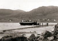 Ein storm i 1953 sende MB«Strandheim» i fjøra.
