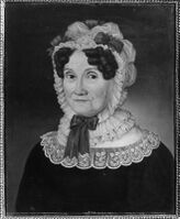 Mora Magdalene Halvorsdatter Bjørnstad. Kunstner er Peter Petersen (1794–1858). Foto: Norsk portrettarkiv, Riksantikvaren.