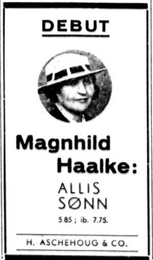 Magnhild Haalke annonse Allis sønn 1935.jpg