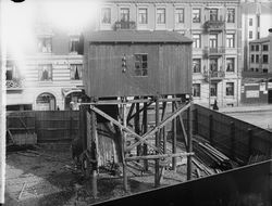 Fra starten av byggingen, rundt 1912. Foto: Narve Skarpmoen/Nasjonalbiblioteket
