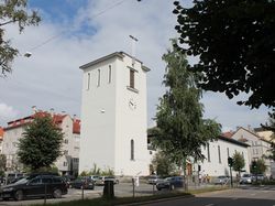 Majorstuen kirke, oppført 1921–1926. Foto: Chris Nyborg (2016).