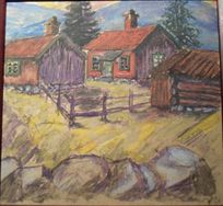 Maleri av Arne Solheim (ca. 1910 - ca. 1980). Han var en god venn og svoger til Hans Meen.