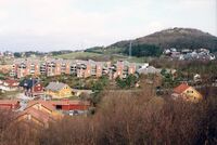 Mariabakken sett fra Heddå, mars 1999.