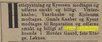 Dette er sannsynligvis den samme Marie. I Kristiansund som syerske i 1880